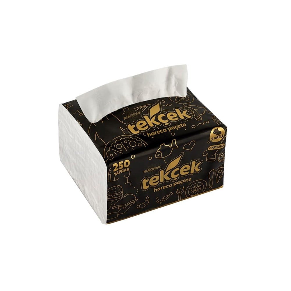 Серветки паперові 2-х шарові, 250 шт, універсальні, Rulopak